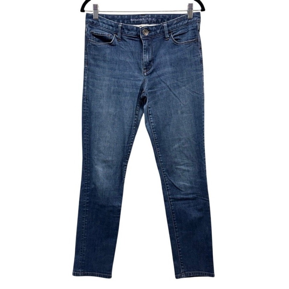 Banana Republic Skinny Cuffed Indigo Jeans Womens 29 Dark Wash Stretch 323799-00